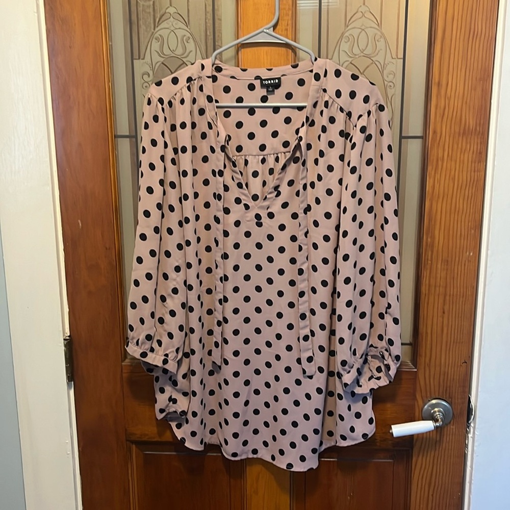 Polka dot blouse